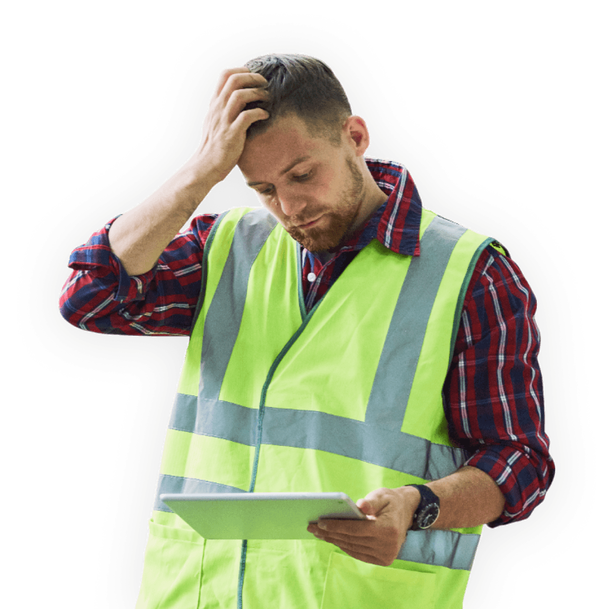 Struggling worker